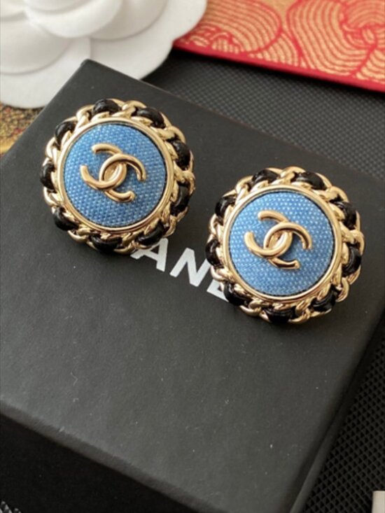 ~CHANEL Jewelry - ✨ Chanel Denim Stud Earrings ✨